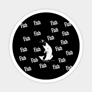 Fisher Fish Funny Design Magnet